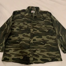 Vintage Sports Afield Camo Hunting Button Up Long Sleeve Shirt Men’s XXL Hunter