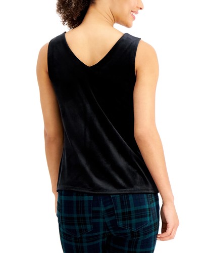 /LX004/ Charter Club Velvet Tank Top Black Sz M $44.50 - Picture 2 of 2