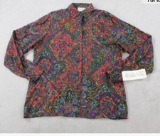 Pendleton Vintage Rayon Shirt Top 10 USA Made Kaleidoscope Floral