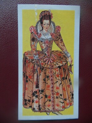  Brooke Bond British Costume 1967 original tea-card Lady's Dress c.1610.