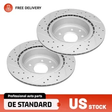 Rear Drilled Brake Disc Rotors Set for Nissan Maxima 2009 2010 2011 2012 - 2019