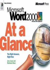 Microsoft Word 2000 At a Glance At a Glance Microsoft By J