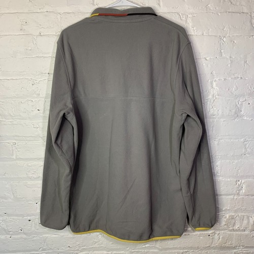 Patagonia Fleece Snap T Pullover Sweatshirt L Mens Gray / Yellow / Aztec Shirt - Picture 3 of 3