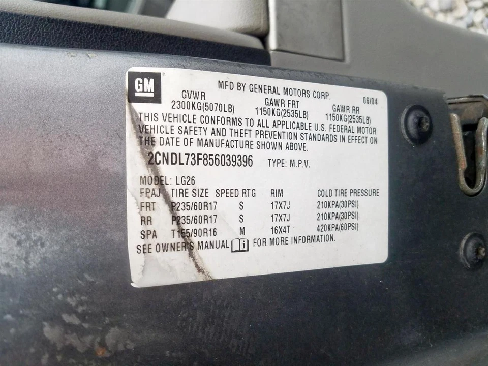 二手发电机 适合:2005 雪佛兰 Equinox ID 15279852 A 级 — 第 2/4 张图片