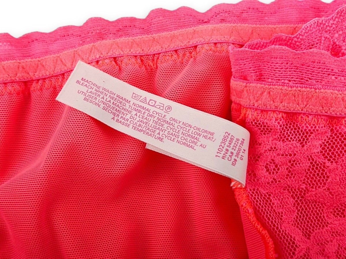 Bralette Bandeau Victoria's Secret - Rose Pailleté Taille M - Coton Mélangé Sans Armature - Neuf Sans Étiquettes