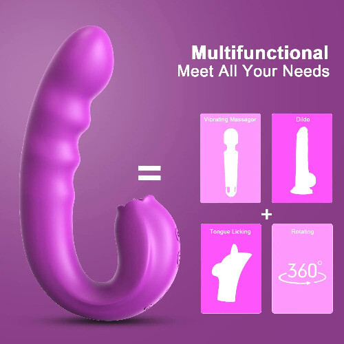 Klitoris-Lecken-G-Spot-Vibrator-Clit-Zunge-Dildo-Vaginal-Vibrierende-Stimulator- - Bild 3 von 14