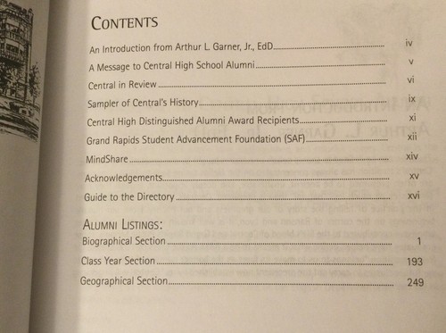 Grand Rapids Central High School Alumni Directory 2010 - BRAND NEW!! - Picture 3 of 6