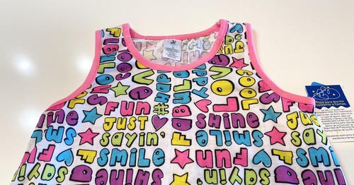 Kids Tank Top Dress Tee Shirt Dress Love, Smile, Cool, Bright Happy Graphic NWT - Picture 2 of 7