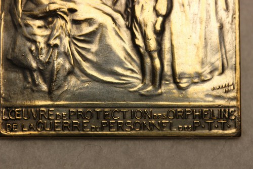 PLAKETTE HOMMAGE ANERKENNUNG DER KRIEGSWAISEN PTT 1914/1918 - Bild 3 von 3