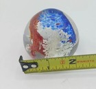Vintage Paperweight art glass Handblown  Fireworks Red, White, & Blue — photo 9