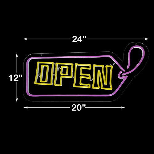 Insegna Business Aperta Ultra Luminosa LED Silicone Neon Luce Striscia On/Off Interruttore Regalo - Foto 19 di 31