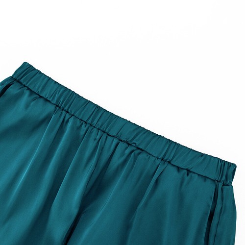 American Style Damen Satin 2-teilig Anzug Mantel Hose Mode Damen Frühling 2 Knöpfe - Bild 22 von 26