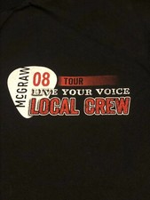 Tim McGraw Live Your Voice 2008 Tour Local Crew T-shirt Size Large