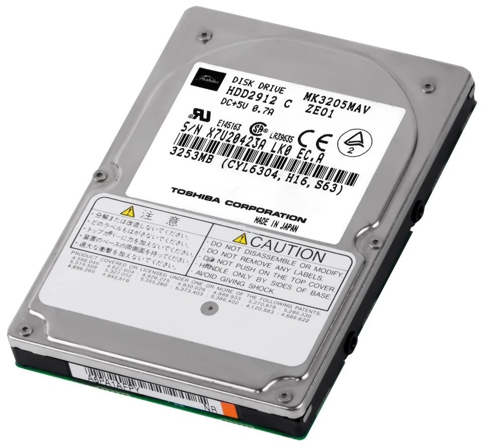 Toshiba MK3205MAV 3.2GB 4200RPM 128KB IDE ATA HDD2912 2.5" - Image 3 of 3