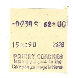 Bus Ticket Priory Coaches Gosport Almex