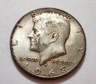 1968‑D Kennedy Half Dollar • 40% Silver • Good Luster • Rim Toning • X120