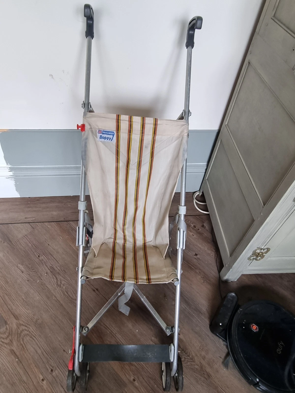 maclaren stroller vintage 1984 brown stripe