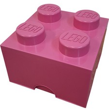 LEGO Pink Storage Brick Box Organiser with Drawers - Stylish Storage Solution