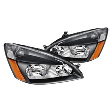 For Honda Accord 2003-2005 Lumen Black Euro Headlights