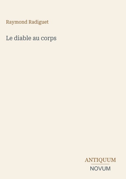 Raymond Radiguet | Le Diable Au Corps | Buch | FranzöSisch (2026)-image