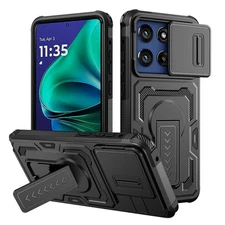 For Motorola Edge 2025/ Stylus 5G 2025 Shockproof Stand Slide Camera Hard Case 