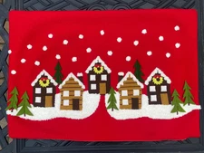 Crate and Barrel - Winter Solstice - Village - Felt Pillow Cover