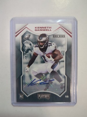 Kenneth Gainwell 2021 Playoff RC Red Zone Auto #239 Eagles