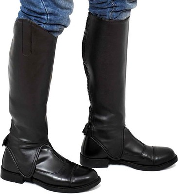 Riders Trend Unisex Gamaschen Gaiters Chaps, Schwarz, S (38 cm)