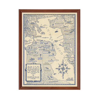 Old Map of San Francisco, CA 1925 - Vintage San Francisco Ca