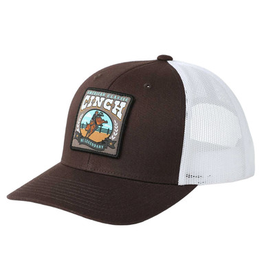 Cinch Men's Brown 'Be Legendary' Patch Trucker Hat MCC0660654