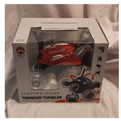 Sharper Image Thunder Tumbler RC 360 Spinning Car Toy w/ Wireless Remote Red
