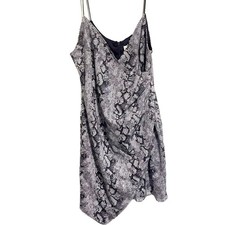 J.O.A. Purple Sequin Snakeskin Mini Dress Faux Wrap Formal Dance Dress Cocktail