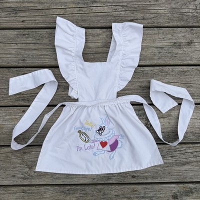 Vintage 80s Disney Character Fashions Alice In Wonderland Apron Only Embroidered