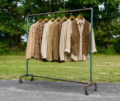 Antique Clothing rack 1920s Hercules Cast Iron Coat Industrial Victorian VTG - Image 1 of 4