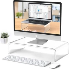 Acrylic Monitor Laptop Stand Riser Clear Computer Laptop Stand for Desk