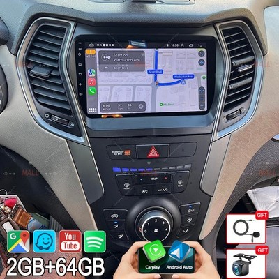 Car Stereo Radio For Hyundai Santa Fe IX45 13-18 Carplay Android15 Sat Nav 2+64G