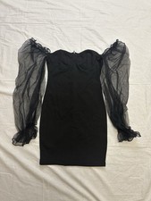 Shein Women’s Black Sheer Sleeves Dress Size XS