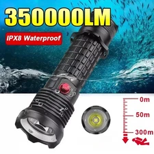 350000LM Professional Diving Flashlight USB Torch IPX8 Diving LampDiving Torch