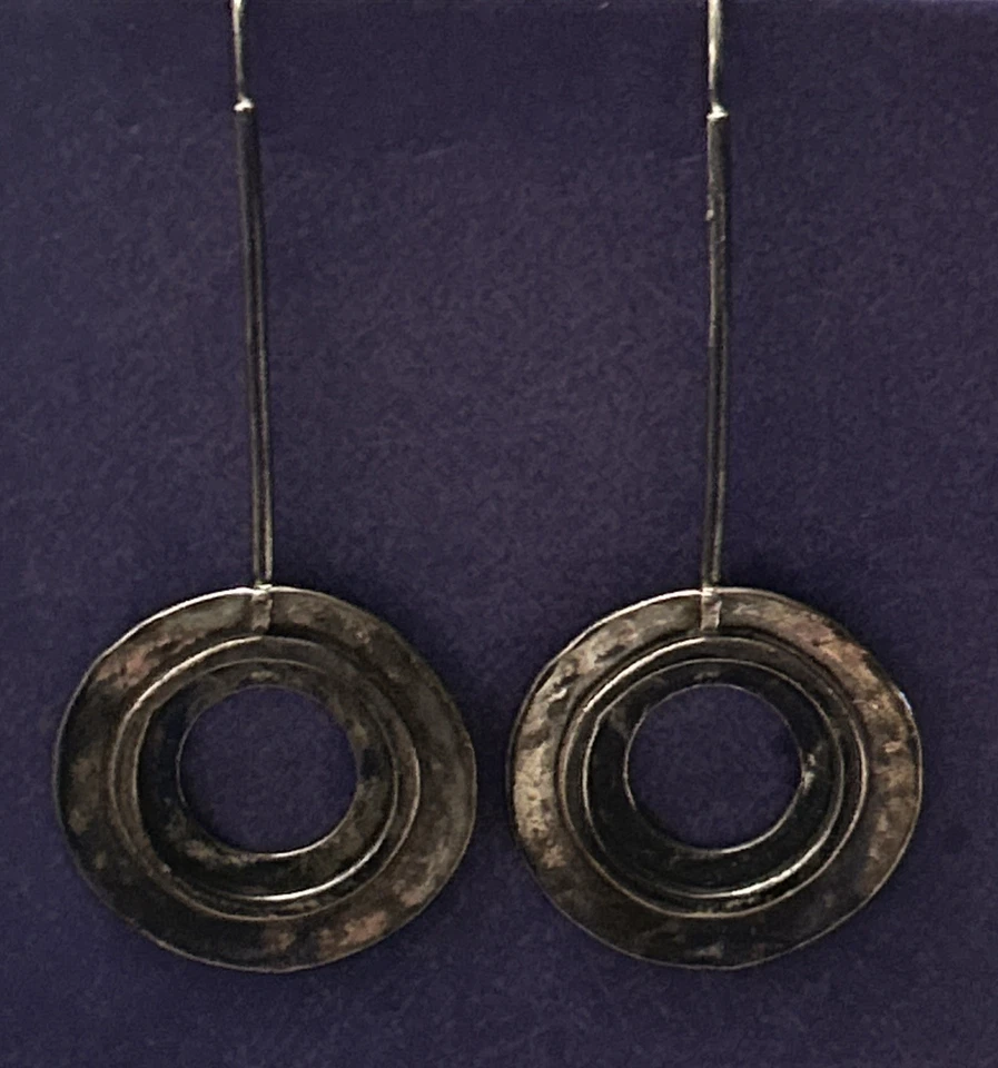 Silpada Sterling Silver Modernist Linear 2.5” Dangle Drop  Threader Earrings 925 - Image 2 of 4