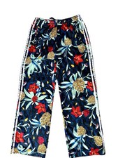 Adidas Originals Her Studio Blue Cheetah Tropical Floral Track Pant Size M