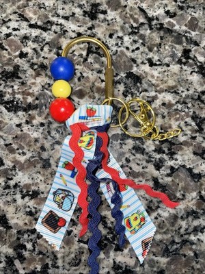 Teacher Bag Charm Keychain,  key fob keychain