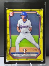 2026 Topps Bowman 1st BP-45 Seong Jun Kim Yellow Scorebook /75 Texas Rangers RC
