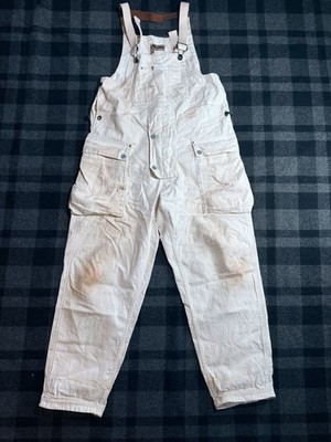 Nigel Cabourn Lybro Naval Dungarees - Off White - Size 46 - Cotton