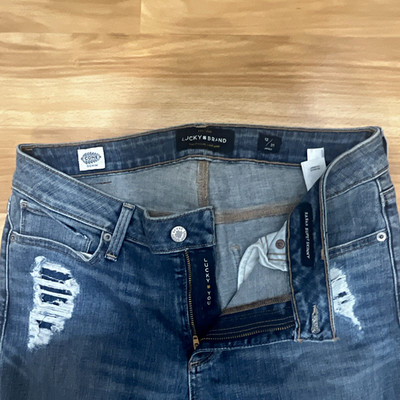 Lucky Brand Women s Medium Wash Blue Denim Skinny Jeans Distressed 5-Pocket