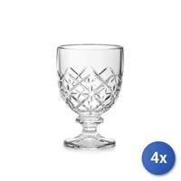 4X H&H 6Er Set Vienna GläSer Aus Glas Transparent 22 Cl