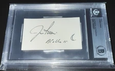 Jim Irwin hand signed cut - Beckett BAS Slab NASA Astronaut Apollo 15 Moonwalker