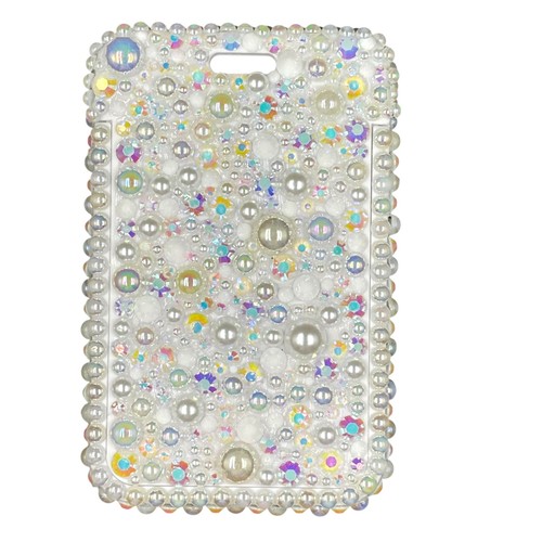 Bling Pearl Name Badge Card Holder Replacement (Reel Clip Not Included) Purple - 第 38/48 張圖片