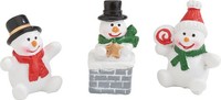 Vbs Miniatur Schneemann Snowy Set 3 StüCk 3 Cm Breit 3 Cm Lang 3.8 Cm Hoch