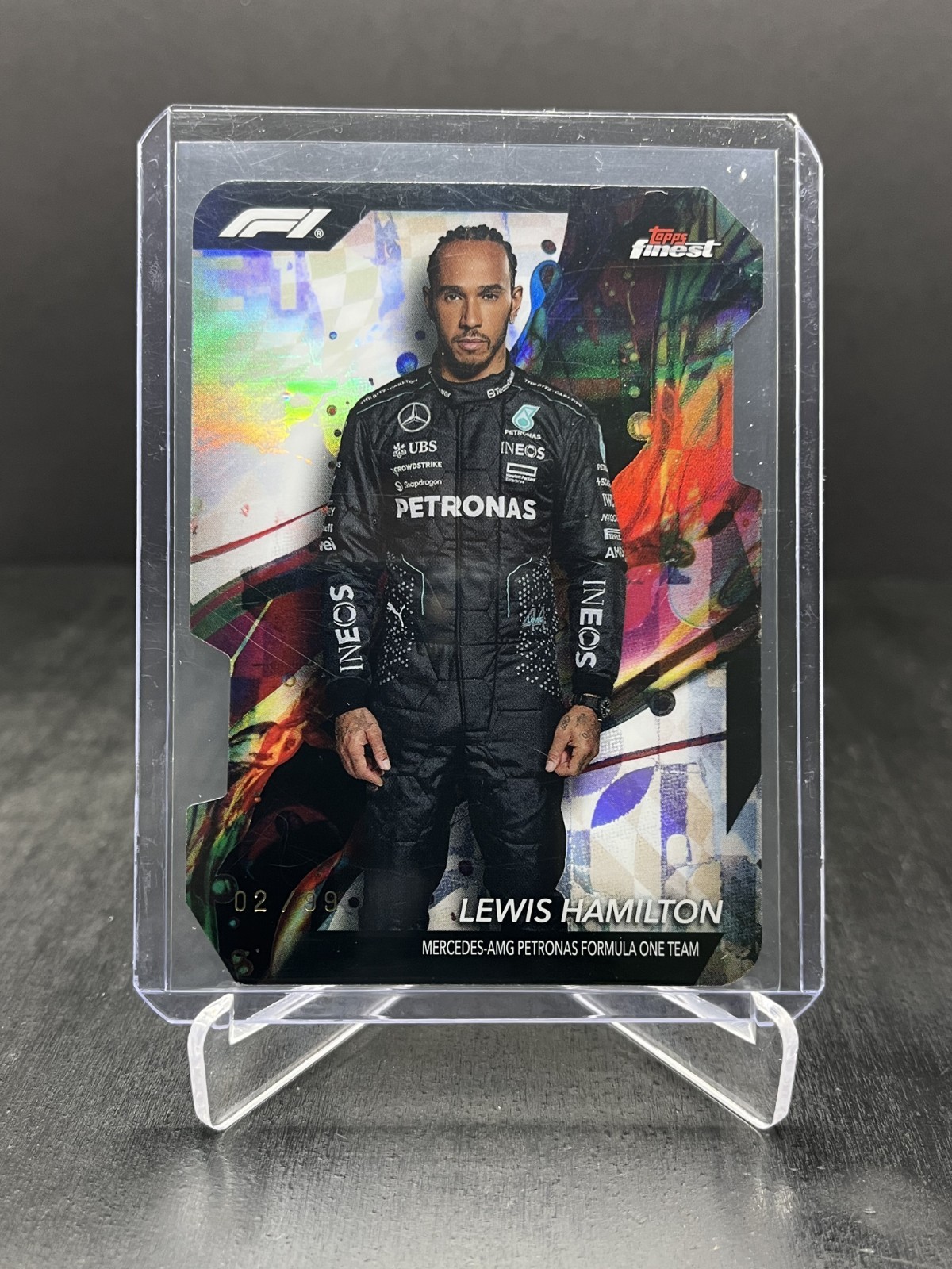 2024 Topps Finest Formula 1 F1 Lewis Hamilton Common Die Cut 02/99 #89