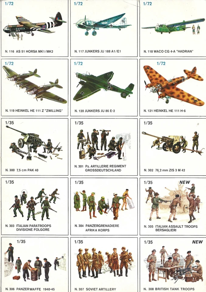 Catalogo Italaerei  Modellismo  1977  Scala 1/72 e 1/35 - Calderara di Reno - Immagine 2 di 3